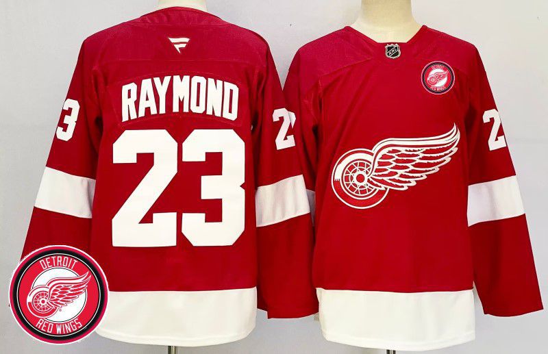 Men Detroit Red Wings #23 Raymond Red Fanatics 2025 NHL Jersey style 6